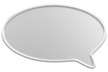 Konuşma balonu. Mesaj kutusu. 3B illüstrasyon.