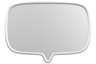 Konuşma balonu. Mesaj kutusu. 3B illüstrasyon.