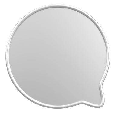 Konuşma balonu. Mesaj kutusu. 3B illüstrasyon.