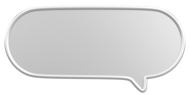 Konuşma balonu. Mesaj kutusu. 3B illüstrasyon.