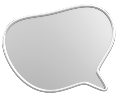 Konuşma balonu. Mesaj kutusu. 3B illüstrasyon.