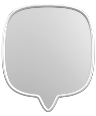 Konuşma balonu. Mesaj kutusu. 3B illüstrasyon.