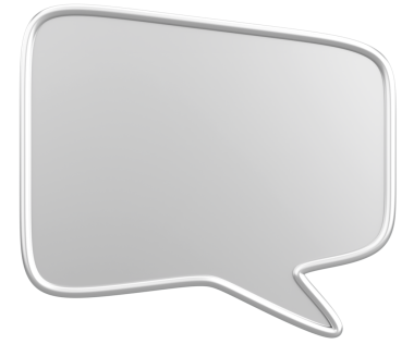 Konuşma balonu. Mesaj kutusu. 3B illüstrasyon.