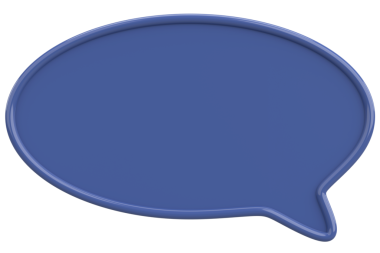 Konuşma balonu. Mesaj kutusu. 3B illüstrasyon.