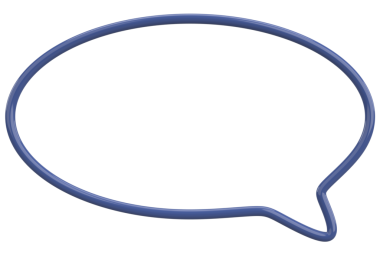 Konuşma balonu. Mesaj kutusu. 3B illüstrasyon.