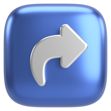 Paylaş düğmesi. Simgeyi paylaş. 3B illüstrasyon.