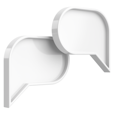 Konuşma balonu. Sohbet balonu. 3B illüstrasyon.