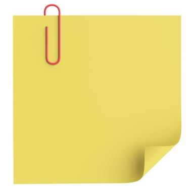 Üç boyutlu not kağıdı. Yapışkan bir not. 3B illüstrasyon.