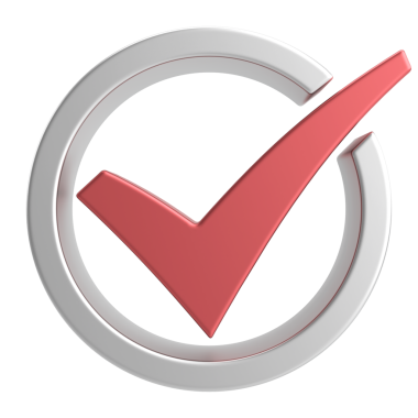 3 boyutlu onay kutusu. İşaretle. 3B illüstrasyon.