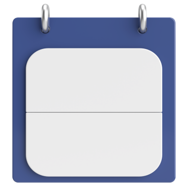 Boş takvim. Üç boyutlu takvim. 3B illüstrasyon.