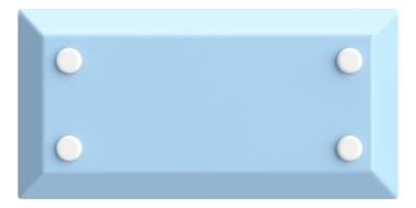 Üç boyutlu düğme. Boş tuş. 3B illüstrasyon.