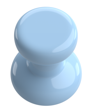 Pimi çek. Çizim iğnesi. Üç boyutlu pim. 3B illüstrasyon.