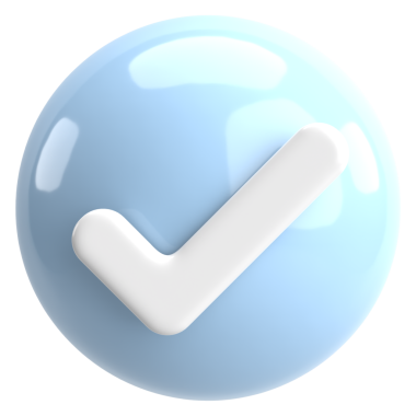 3 boyutlu onay kutusu. İşaretle. 3B illüstrasyon.