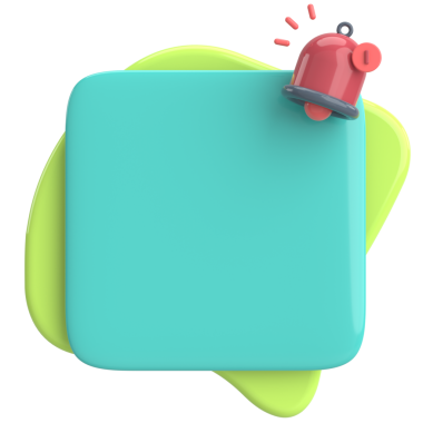 Üç boyutlu uyarı kutusu. 3B illüstrasyon.