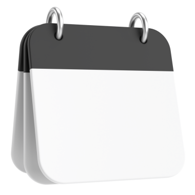 Boş takvim. Üç boyutlu takvim. 3B illüstrasyon.