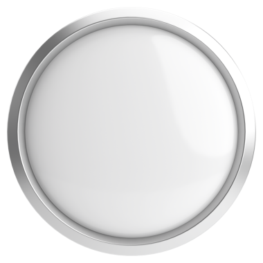 Üç boyutlu daire düğmesi. Boş tuş. 3B illüstrasyon.