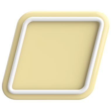 3 boyutlu eşkenar dörtgen düğmesi. Boş tuş. 3B illüstrasyon.