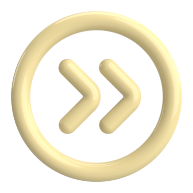 Sonraki düğme. Devam et düğmesi. 3B illüstrasyon.