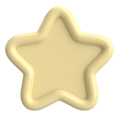 Üç boyutlu yıldız. Yıldız ikonu. 3B illüstrasyon.