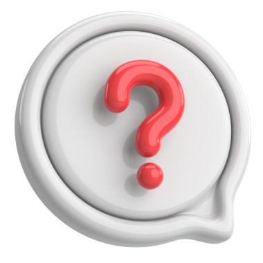 Soru işareti işareti. 3B illüstrasyon.