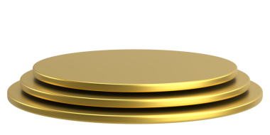 Ürün sergisi. Ürün podyumu. 3B illüstrasyon.