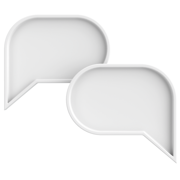 Konuşma balonu. Sohbet balonu. 3B illüstrasyon.