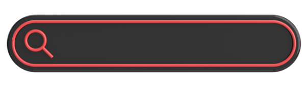 Arama alanı. Arama barı. 3B illüstrasyon.