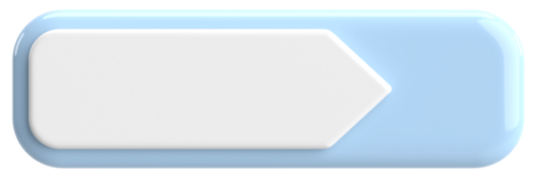 Üç boyutlu düğme. Boş tuş. 3B illüstrasyon.