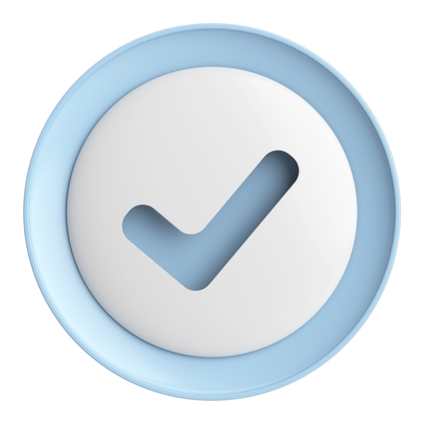 3 boyutlu onay kutusu. İşaretle. 3B illüstrasyon.