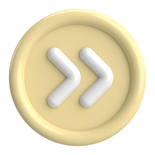 Sonraki düğme. Devam et düğmesi. 3B illüstrasyon.