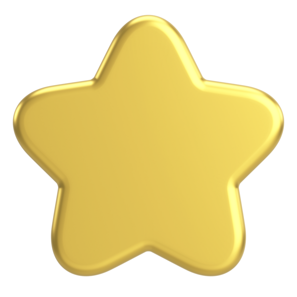 Üç boyutlu yıldız. Yıldız şeklinde. 3B illüstrasyon.