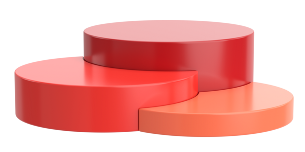 Ürün sergisi. Ürün podyumu. 3B illüstrasyon.