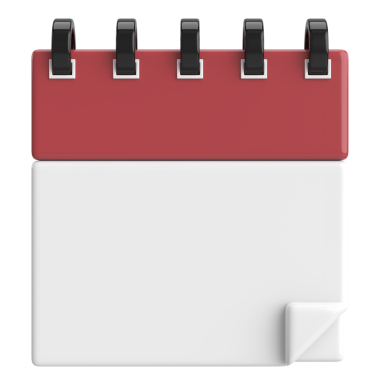 Boş takvim. Üç boyutlu takvim. 3B illüstrasyon.