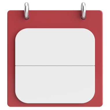 Boş takvim. Üç boyutlu takvim. 3B illüstrasyon.