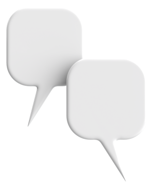 Konuşma balonu. Sohbet balonu. 3B illüstrasyon.