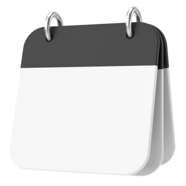 Boş takvim. Üç boyutlu takvim. 3B illüstrasyon.