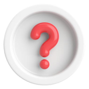 Soru işareti işareti. 3B illüstrasyon.