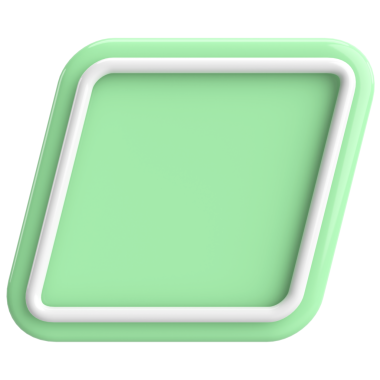 3 boyutlu eşkenar dörtgen düğmesi. Boş tuş. 3B illüstrasyon.