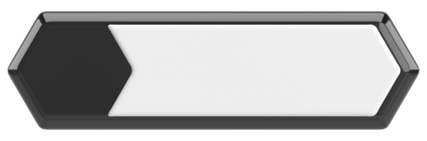 Üç boyutlu düğme. Boş tuş. 3B illüstrasyon.