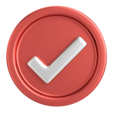 3 boyutlu onay kutusu. İşaretle. 3B illüstrasyon.