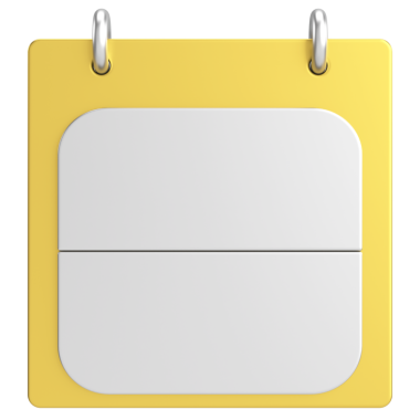 Boş takvim. Üç boyutlu takvim. 3B illüstrasyon.