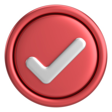 3 boyutlu onay kutusu. İşaretle. 3B illüstrasyon.