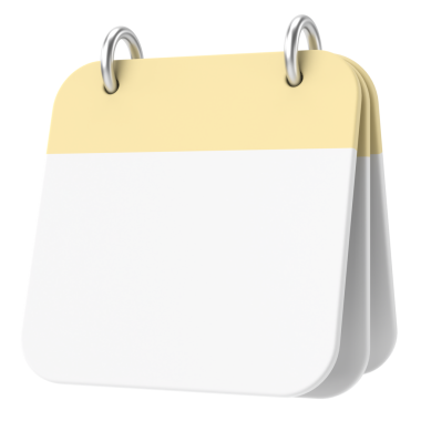 Boş takvim. Üç boyutlu takvim. 3B illüstrasyon.