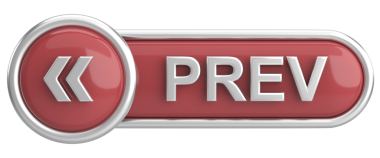 Önceki düğme. Arka düğme. 3B illüstrasyon.