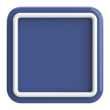 Üç boyutlu dikdörtgen düğme. Boş tuş. 3B illüstrasyon.