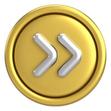 Sonraki düğme. Devam et düğmesi. 3B illüstrasyon.