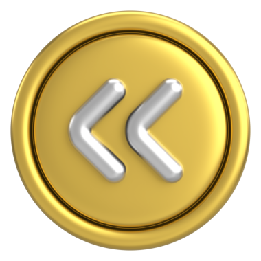 Önceki düğme. Arka düğme. 3B illüstrasyon.