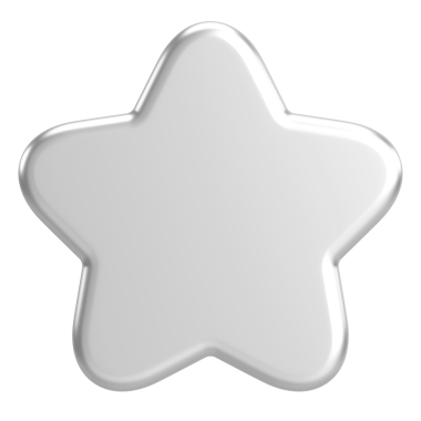 Üç boyutlu yıldız. Yıldız şeklinde. 3B illüstrasyon.