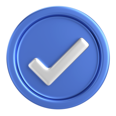 3 boyutlu onay kutusu. İşaretle. 3B illüstrasyon.