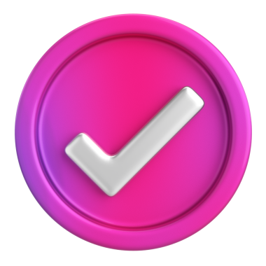 3 boyutlu onay kutusu. İşaretle. 3B illüstrasyon.